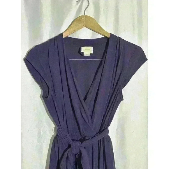 ANTHROPOLOGIE MAEVE SMALL NORONHA WRAP DRESS PURPLE FLOWY CAP SLEEVE EXQUISITE - Picture 6 of 10